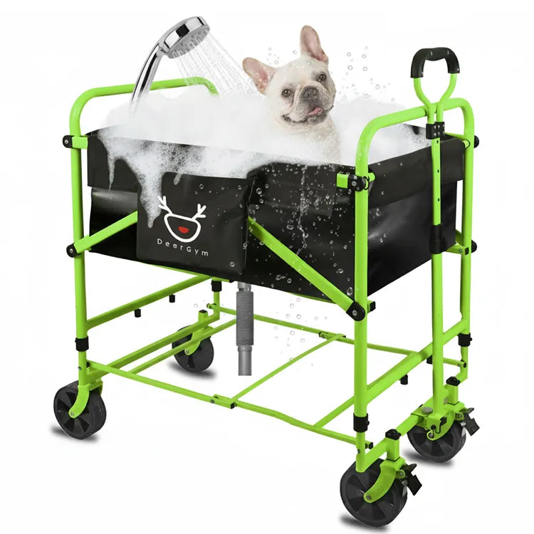 bed bath and beyond dog stroller Portable Pet Bathing Cart with Wheels – Mobile Dog & Cat Wash Station – Leeyoung