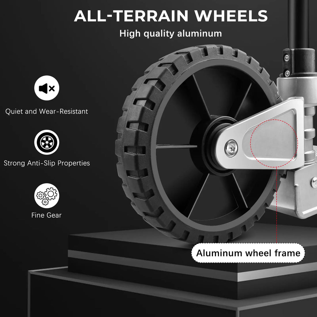 Leeyoung Hand Truck Wheels | Non-Slip Wide Tires & All-Terrain Bearings | Multi-Surface Replacement