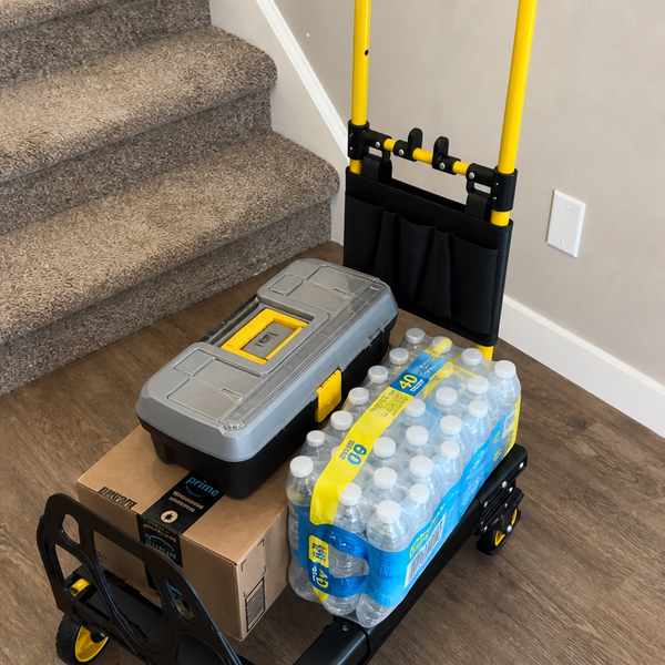 Supports 330 lbs in flatbed mode and 220 lbs in upright mode.