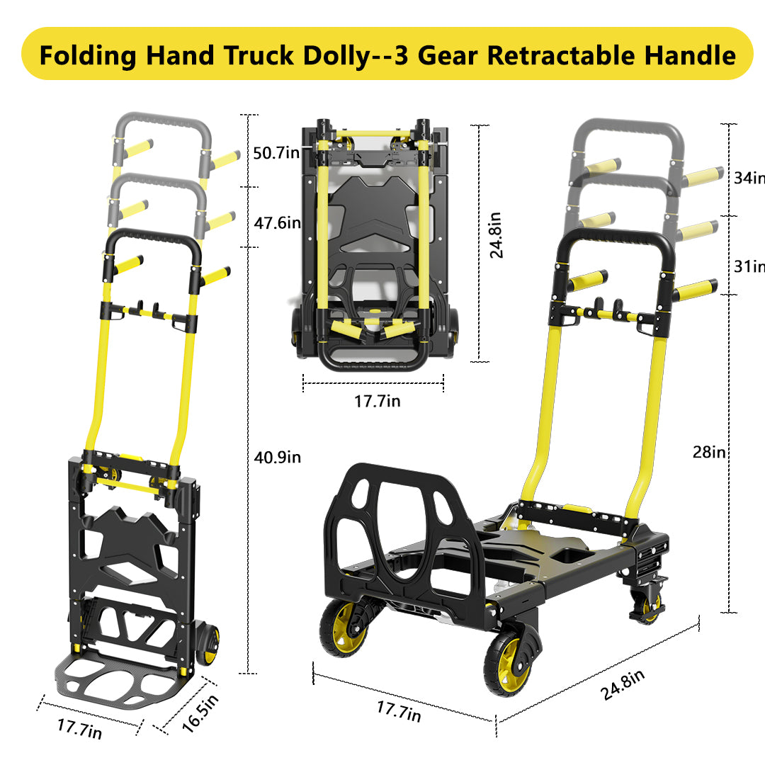 330lb 2-in-1 Folding Hand Truck Dolly