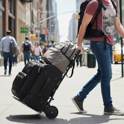 Leeyoung 264LB folding hand truck carrying luggage and travel bags