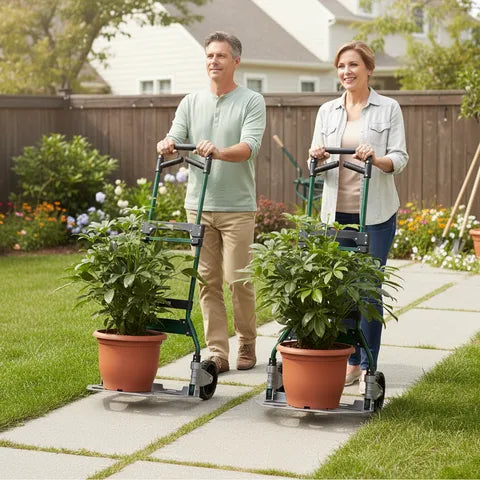 Leeyoung 375lb green folding hand truck gardening use cases1