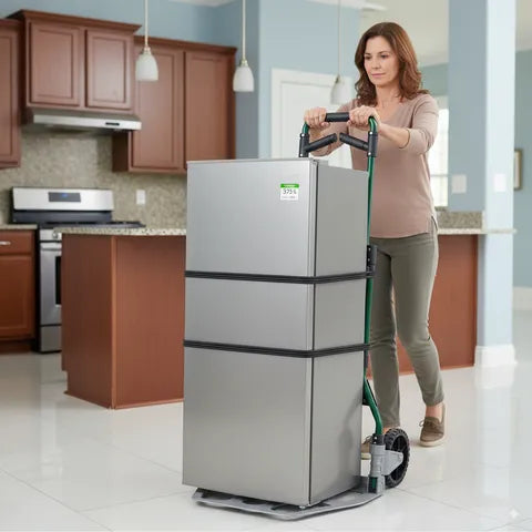 Leeyoung 375lb green folding hand truck use cases moving furniture