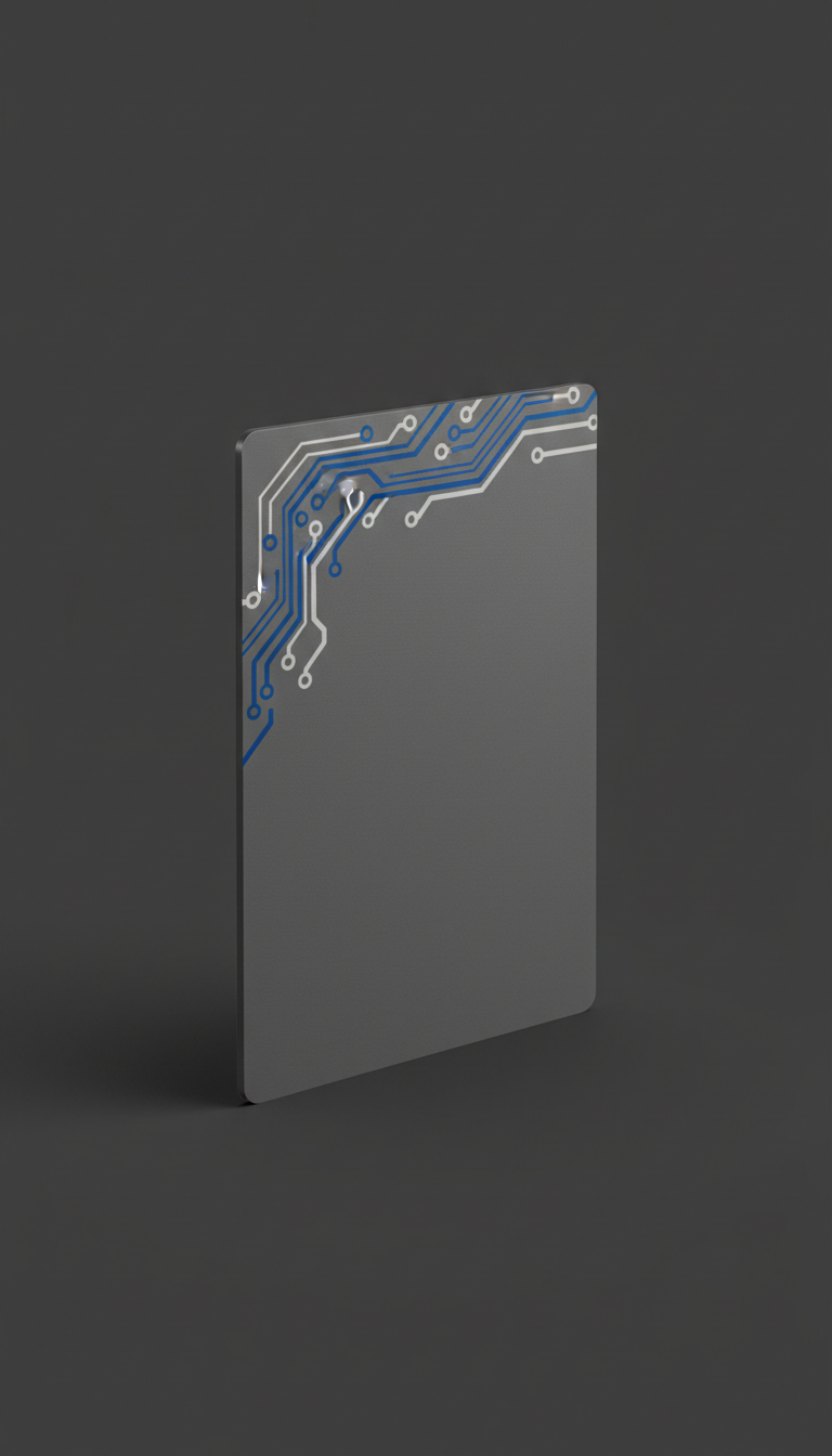 Matte Graphite NFC Card with Blue Accent