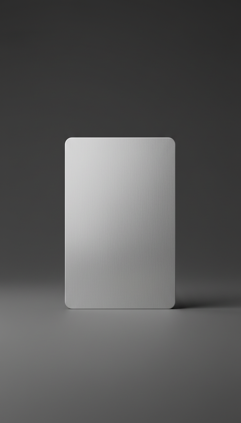 Brushed Silver NFC Card with White Face