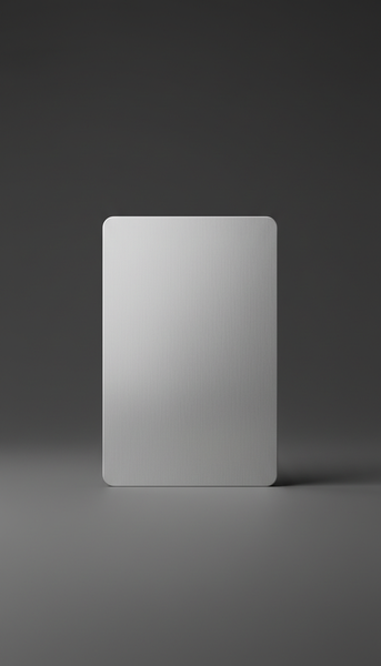 Brushed Silver NFC Card with White Face