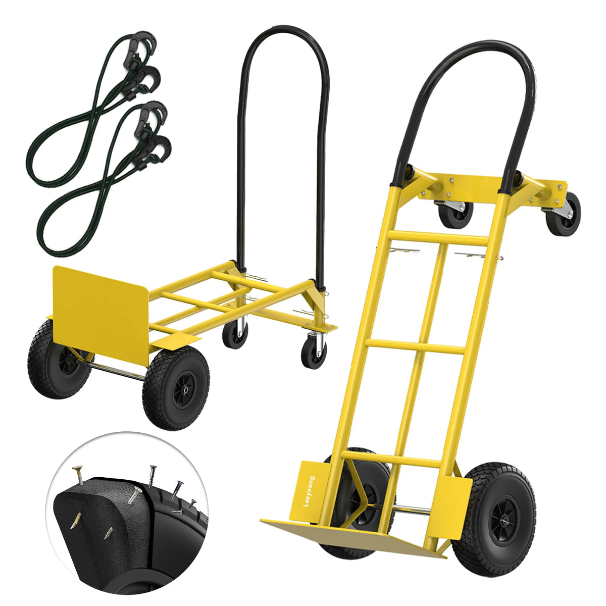 bimorph dolly cart 800lb capacity 2 in 1 hand truck