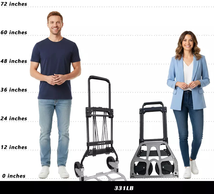 Comparison Chart of Hand Truck 331LB and Human Height