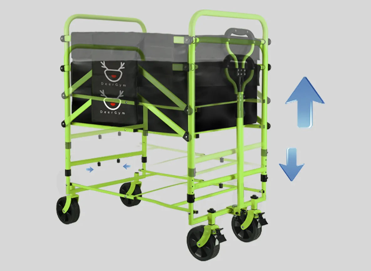 Adjustable height dog bathtub stroller allowing owners to wash dogs without bending