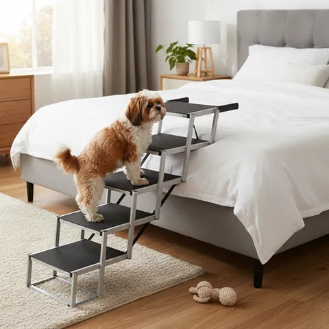 dog stairs for bed and sofa - pet steps for large dogs climbing onto furniture