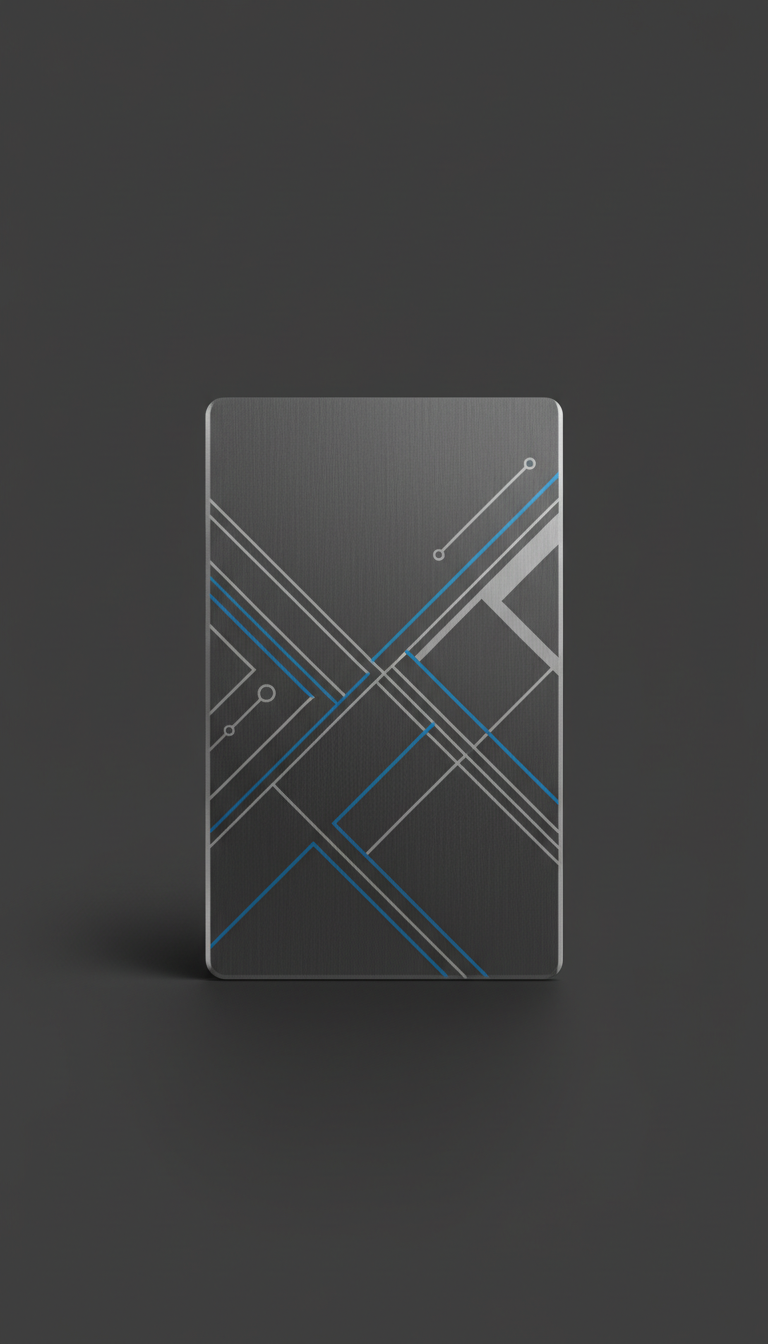 Charcoal Steel Brushed Metal NFC Card