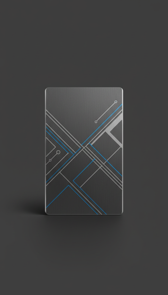 Charcoal Steel Brushed Metal NFC Card