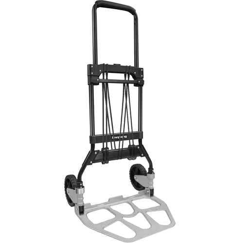 331lb folding aluminum hand cart with steel frame and two wheel dolly design